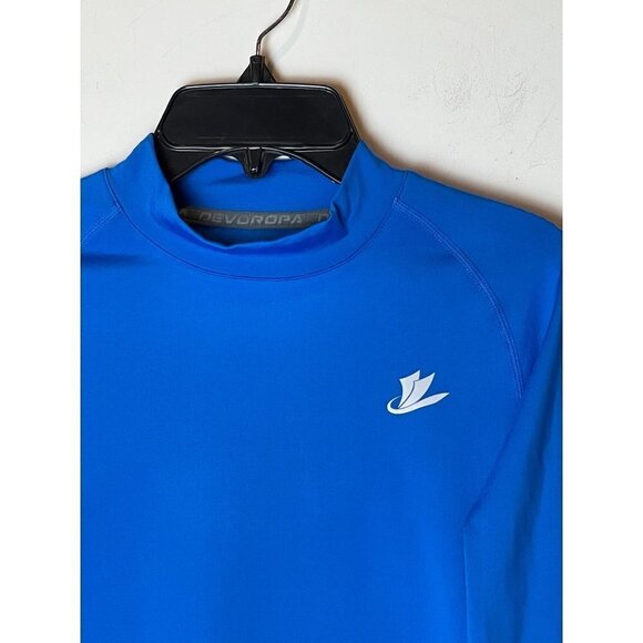 Devoropa‎ Blue Long Sleeve Mock Neck Pullover Thermal Top Size L - Picture 4 of 7